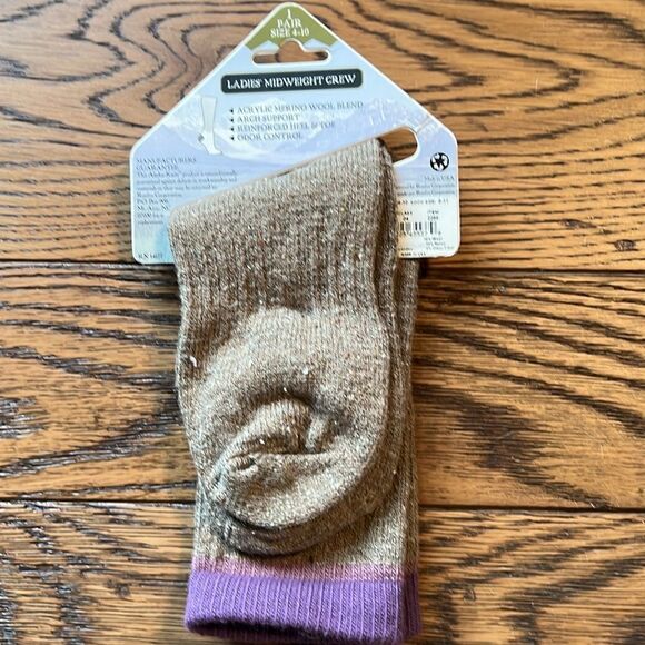 Alaska Knits Outdoor Merino Wool Blend Midweight Crew Socks Fisherman Core D14 - Picture 4 of 6